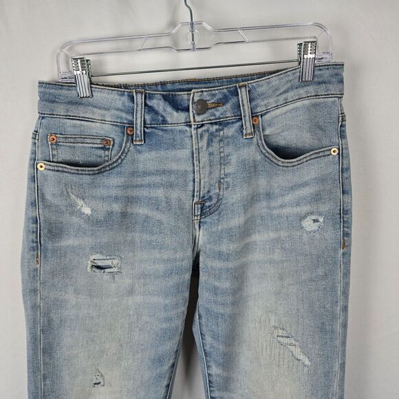 American Eagle Jeans Men's 30 x 32 Blue Skinny Distressed Next Level AirFlex - Picture 2 of 16